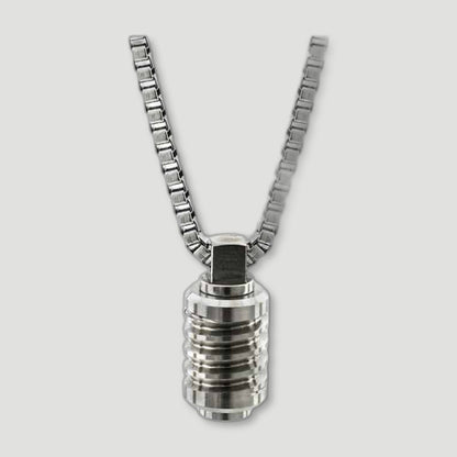 Jet Stainless Steel Necklace from Bailey of Sheffield - British Made Men'S Jewellery