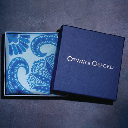 Kaleidoscope Silk Pocket Square - Turquoise