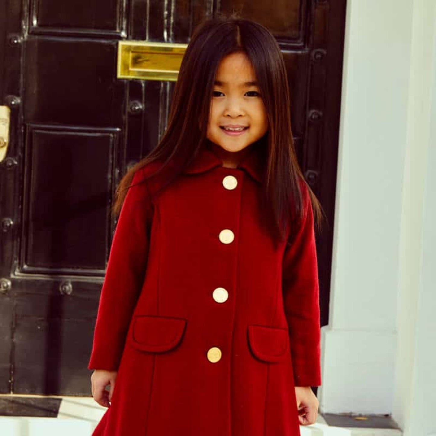 Kensington Girls Coat - Belgravia Burgundy