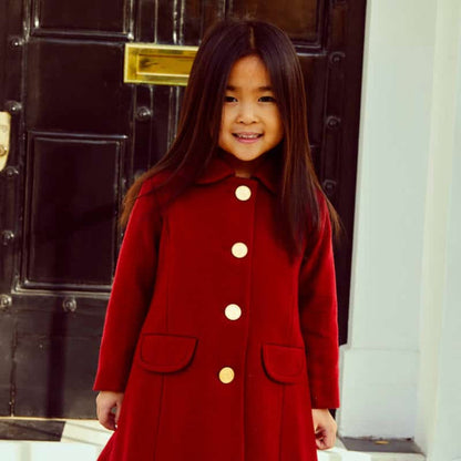 Kensington Girls Coat - Belgravia Burgundy