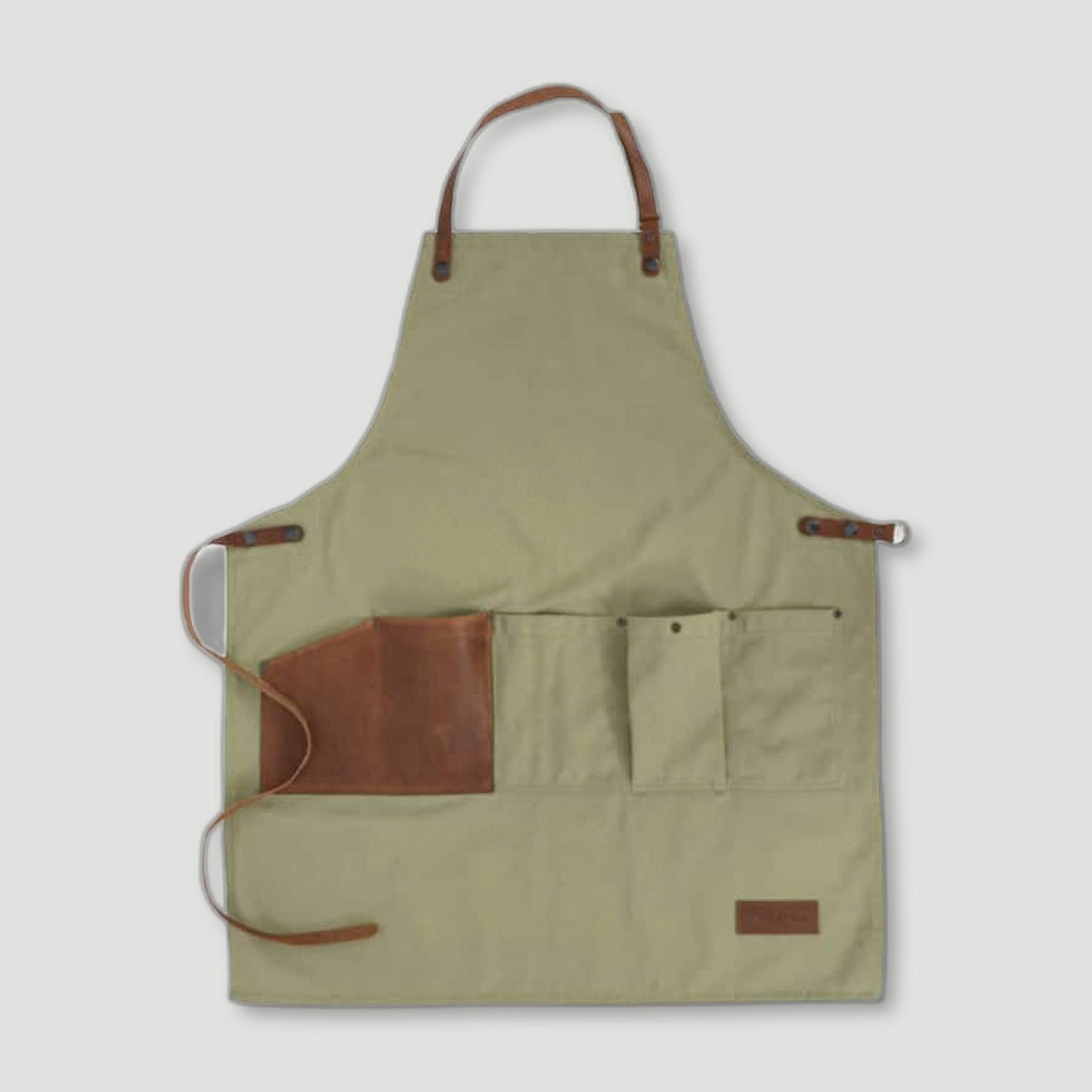 Khaki Green Gardener's Apron from Risdon & Risdon - British Made Aprons