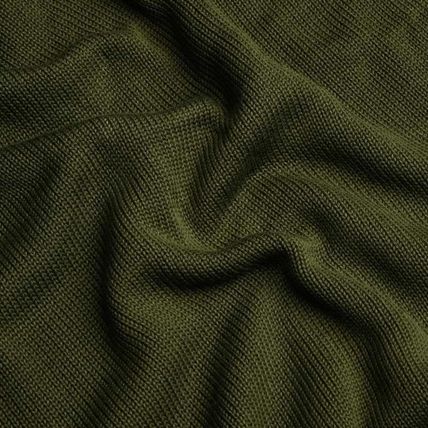 Khaki Green Gullane Cotton Crew Neck