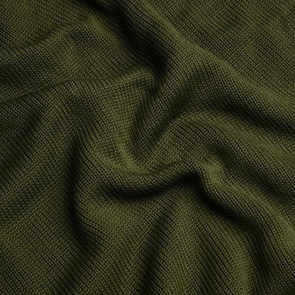 Khaki Green Gullane Cotton Crew Neck