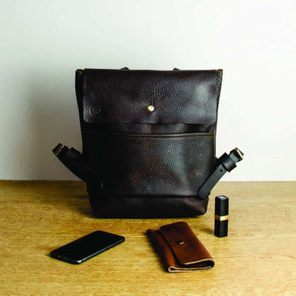 Kodiak Brown Leather Backpack