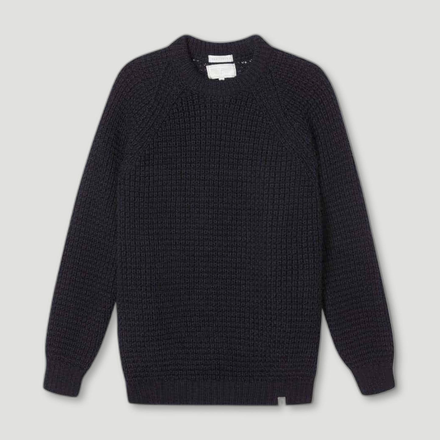 Ladies Navy Waffle Crew Neck Jumper from Peregrine Clothing - British Made Clothing
