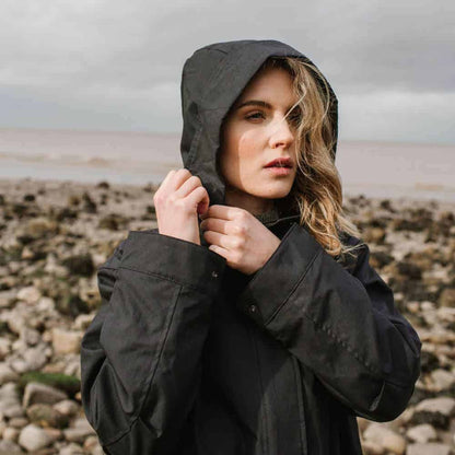 Ladies Oversized Charcoal Parka