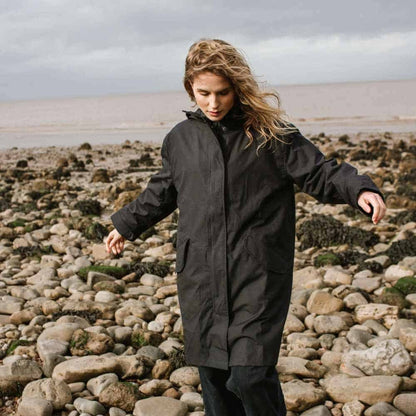 Ladies Oversized Charcoal Parka