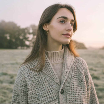 Ladies Waffle Shawl Cardigan - Skiddaw