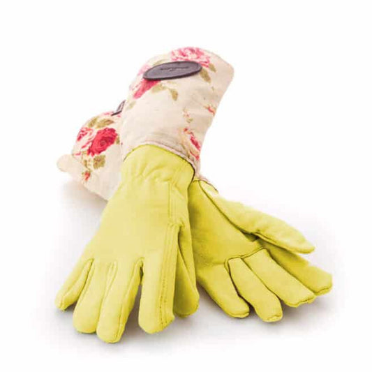 Large Floral Pink Gardening Gloves