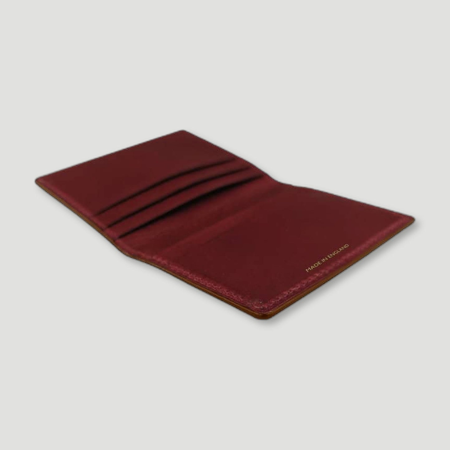 Leather AirTag Wallet - Chestnut Brown from Garstin 1871 - British Made Leather Accessories