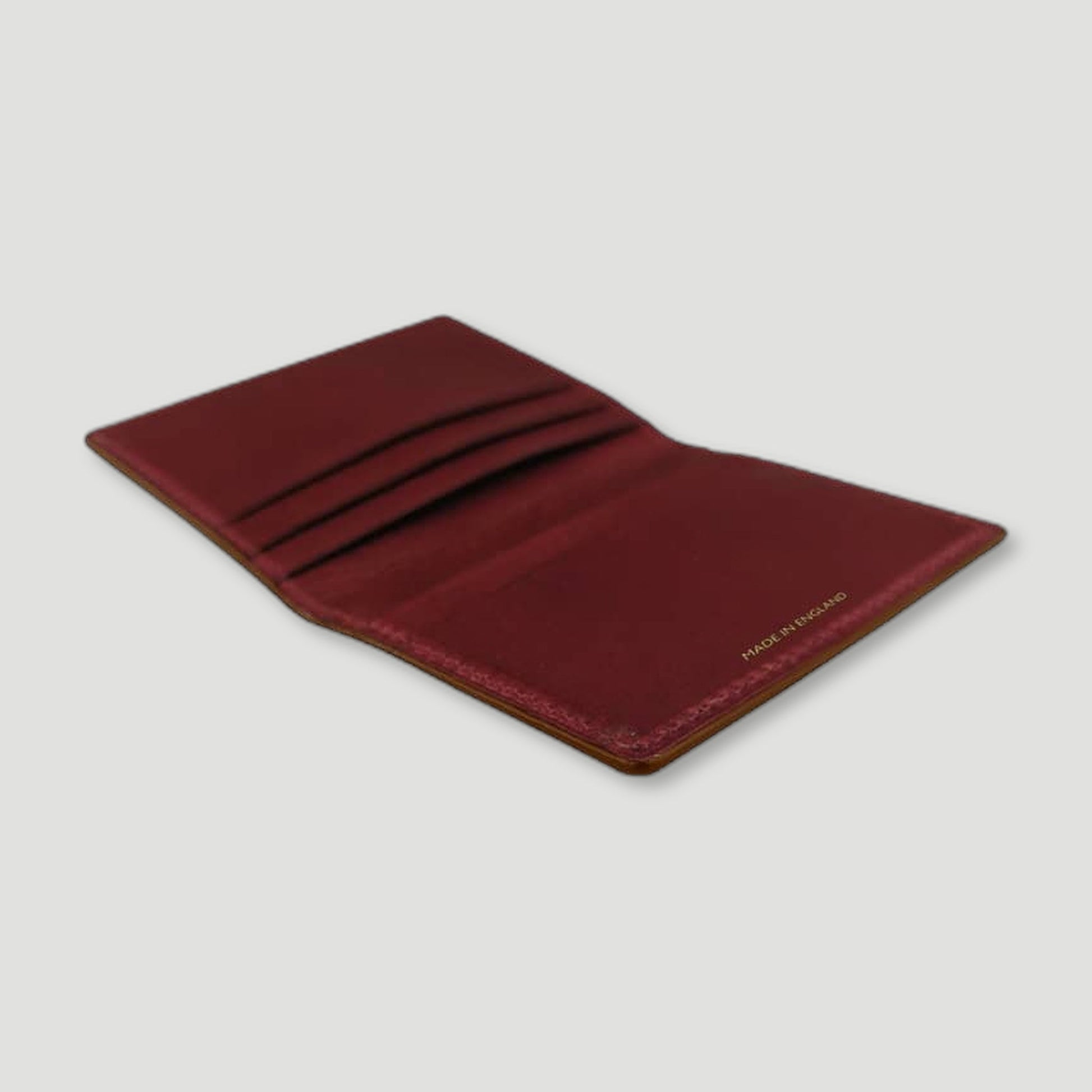 Leather AirTag Wallet - Chestnut Brown from Garstin 1871 - British Made Leather Accessories