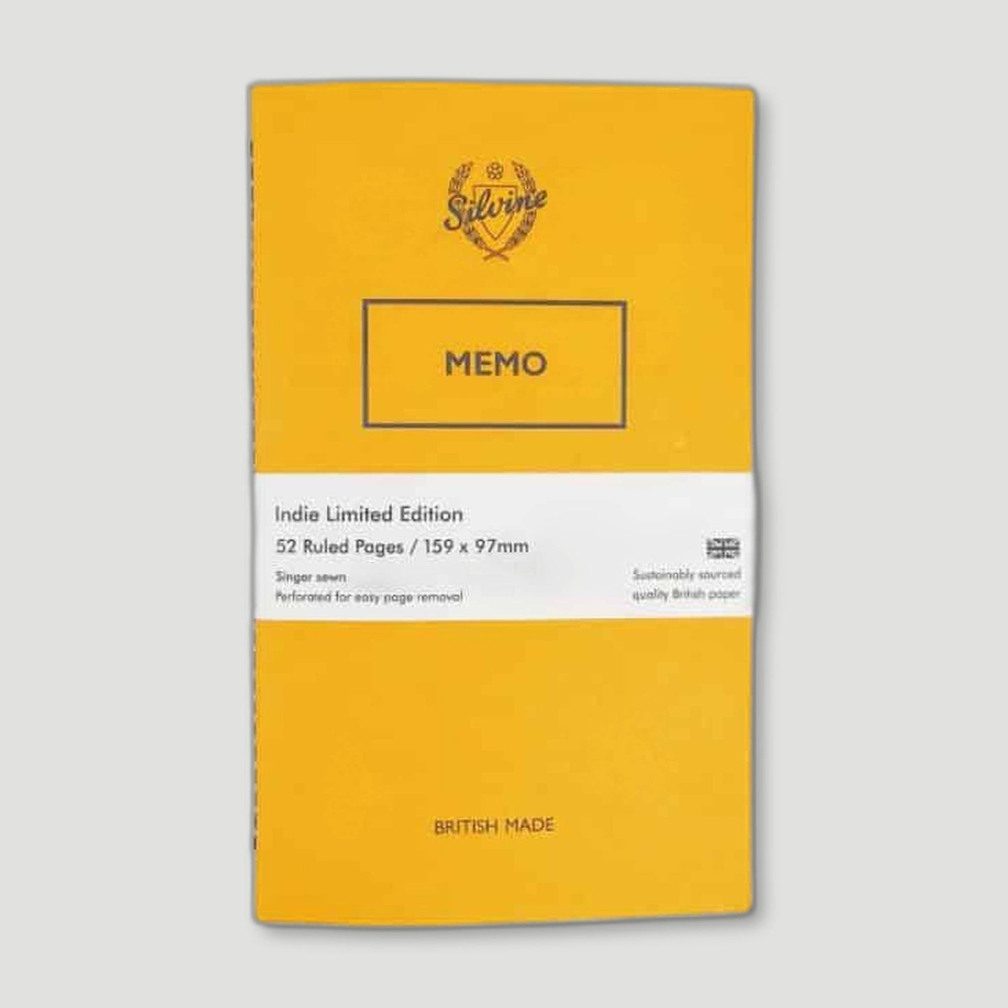 Limited Edition Bumble Yellow Memo Book from Silvine Originals - British Made Stationery