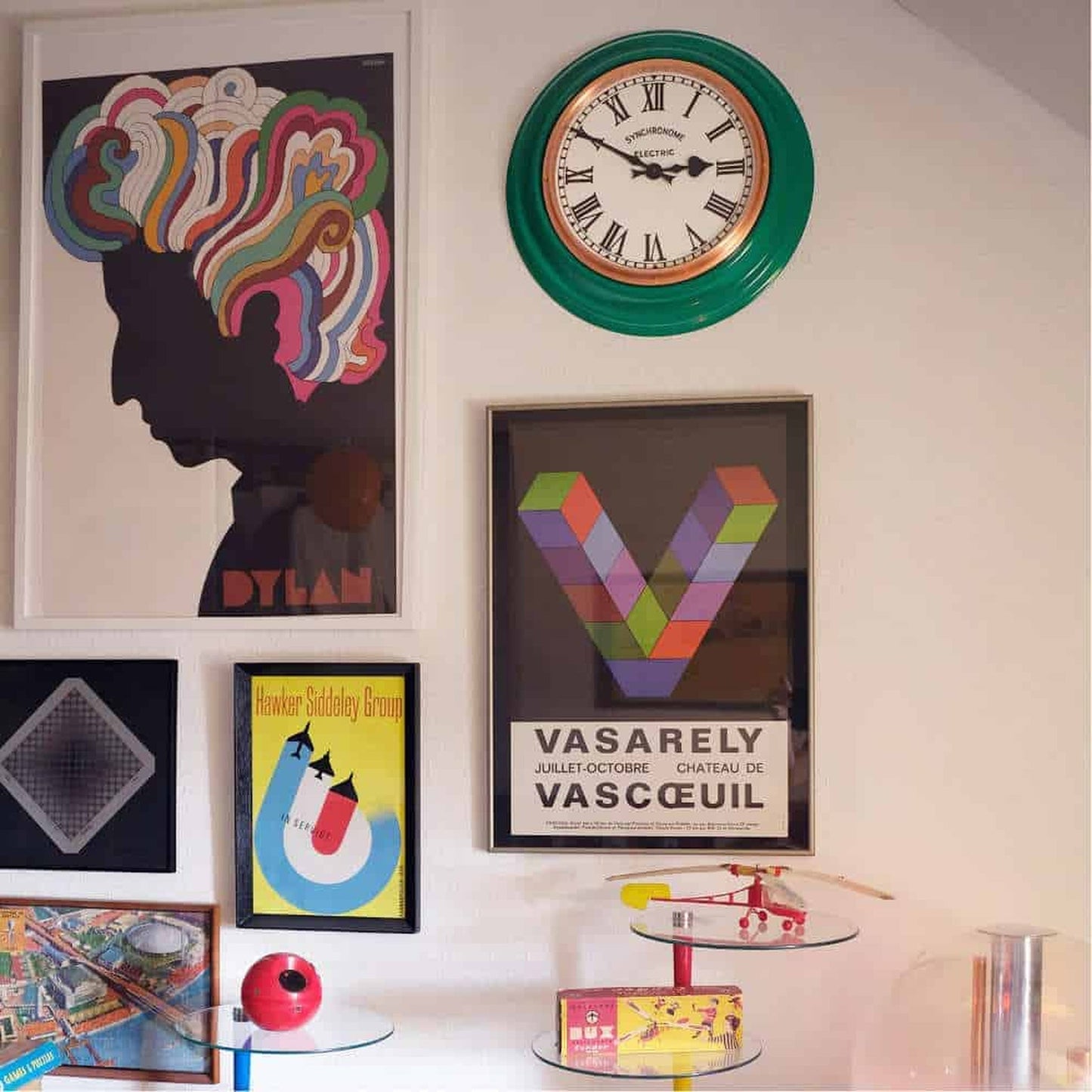 Maria Blue Factory Clock Arabic Numerals