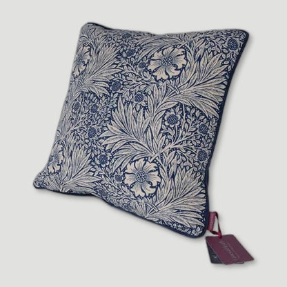 Front view of Marigold Indigo Cushion from Green&Heath - British Made Homeware