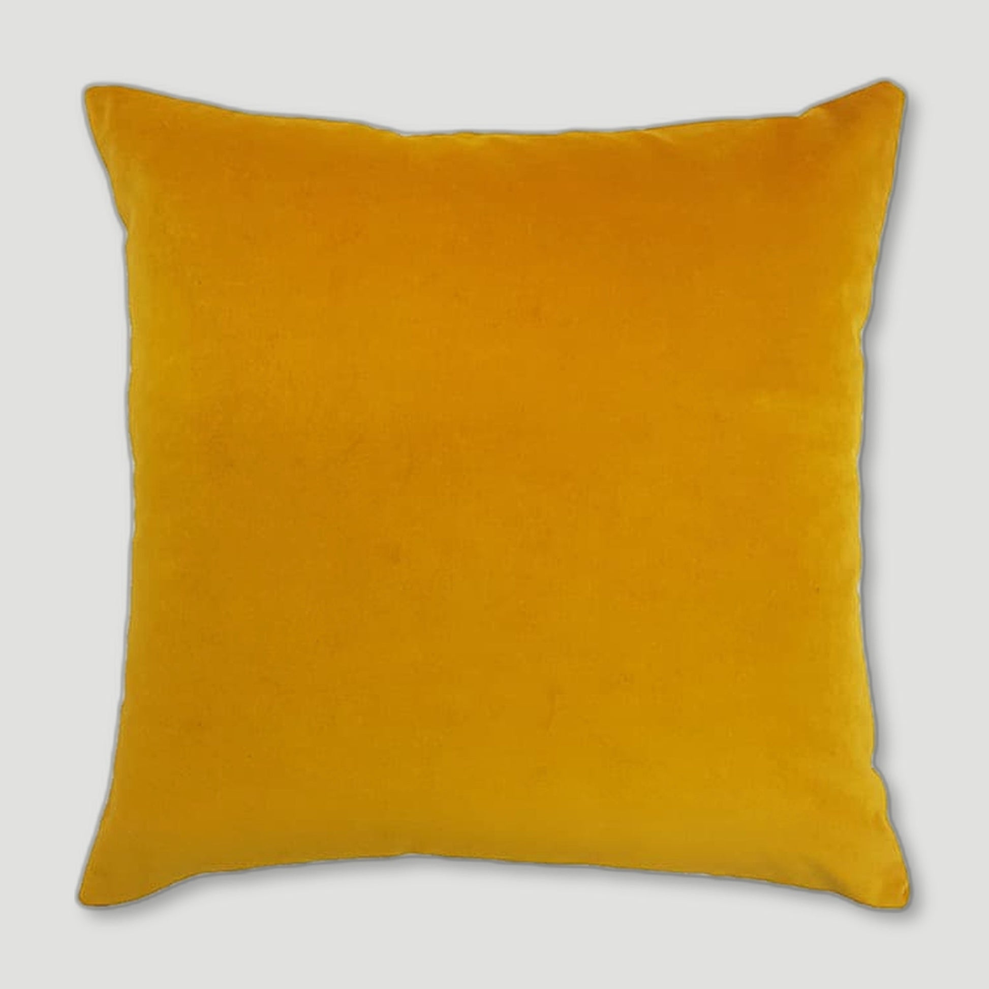 Front view of Mason Ochre Cushion from One Nine Eight Five - British Made Homeware