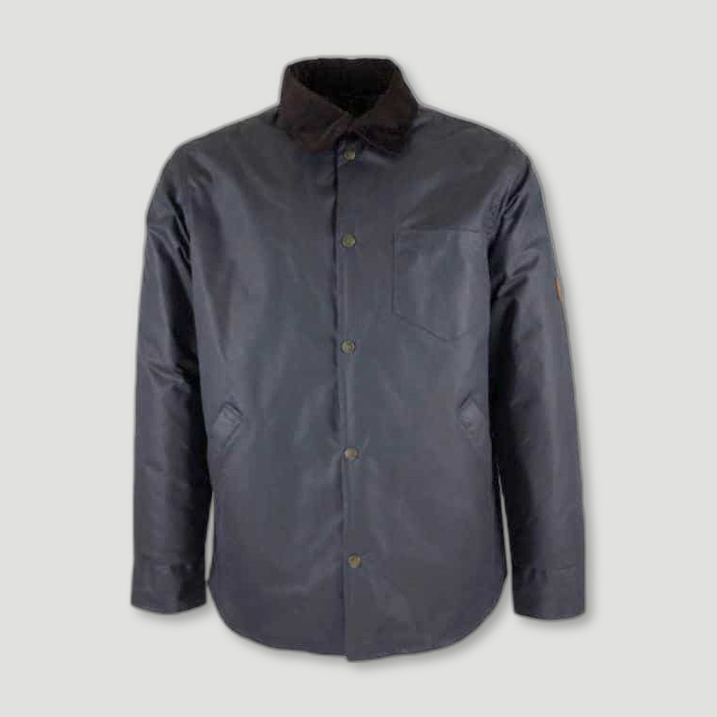 Men's Alum Waxed Shirt - Navy from Oxford Blue - British Made Waxed Jackets