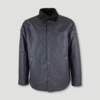 Men's Alum Waxed Shirt - Navy from Oxford Blue - British Made Waxed Jackets