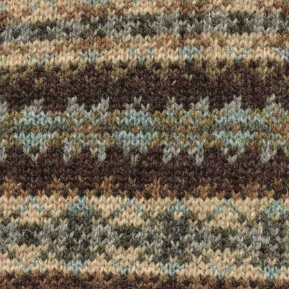 Men's Country Fair Isle Crew - Light Coffee