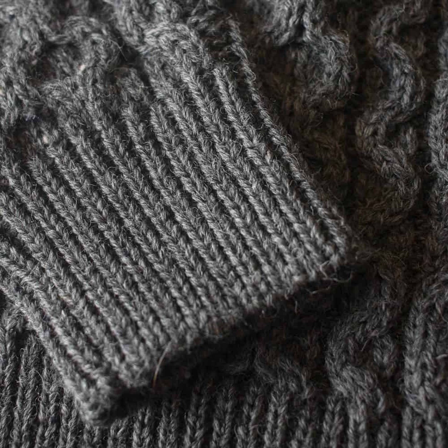 Men's Grey Hudson Aran Jumper