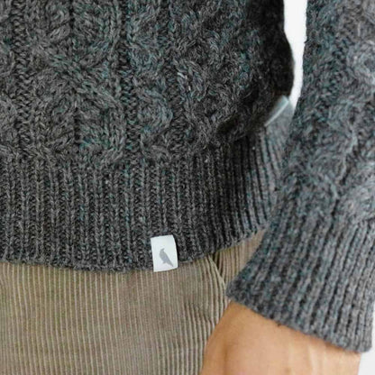 Men's Grey Hudson Aran Jumper