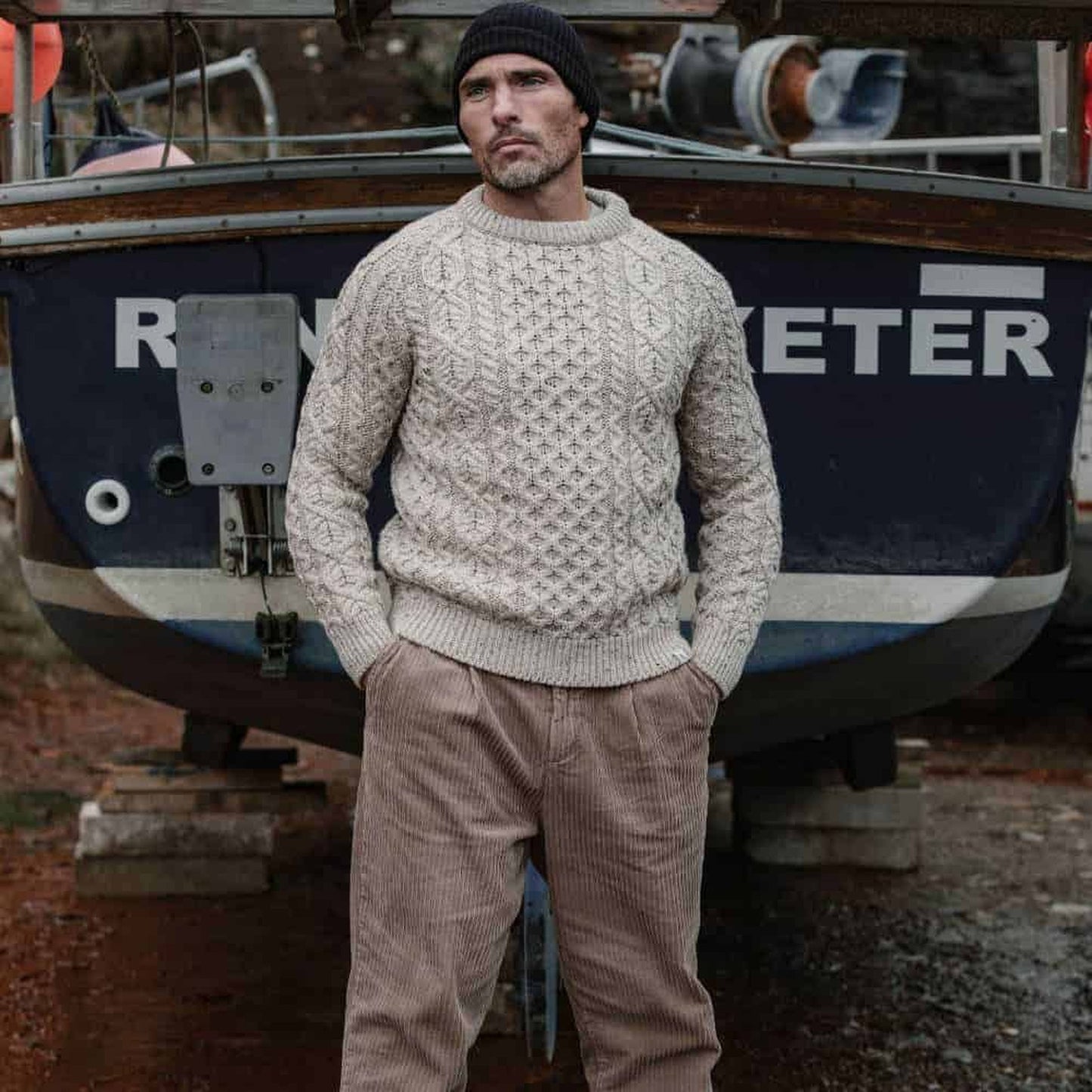 Men's Hudson Aran Jumper - Skiddaw