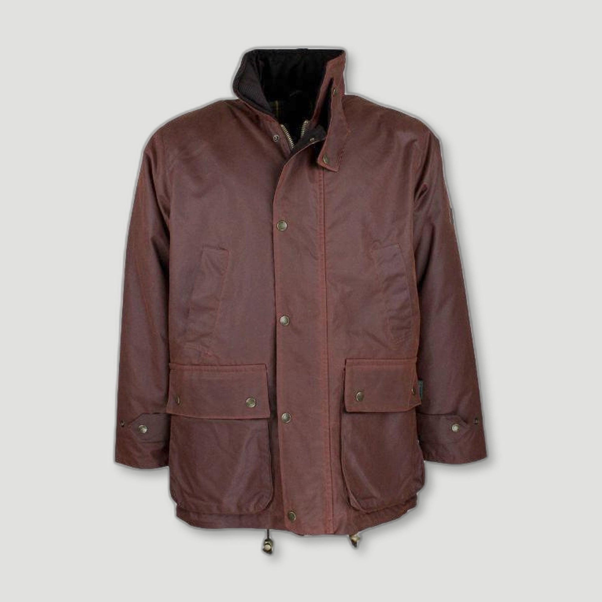Men's Kingsbridge Jacket - Chestnut from Oxford Blue - British Made Waxed Jackets