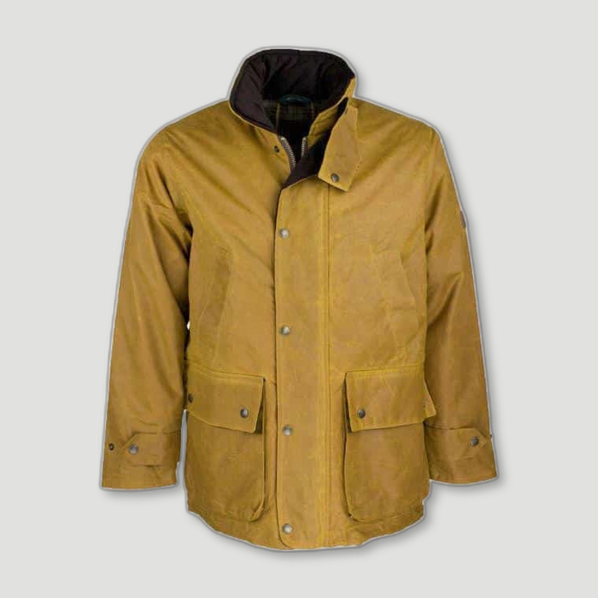 Men's Kingsbridge Jacket - Gold from Oxford Blue - British Made Waxed Jackets