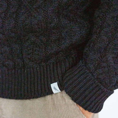 Men's Navy Hudson Aran Jumper