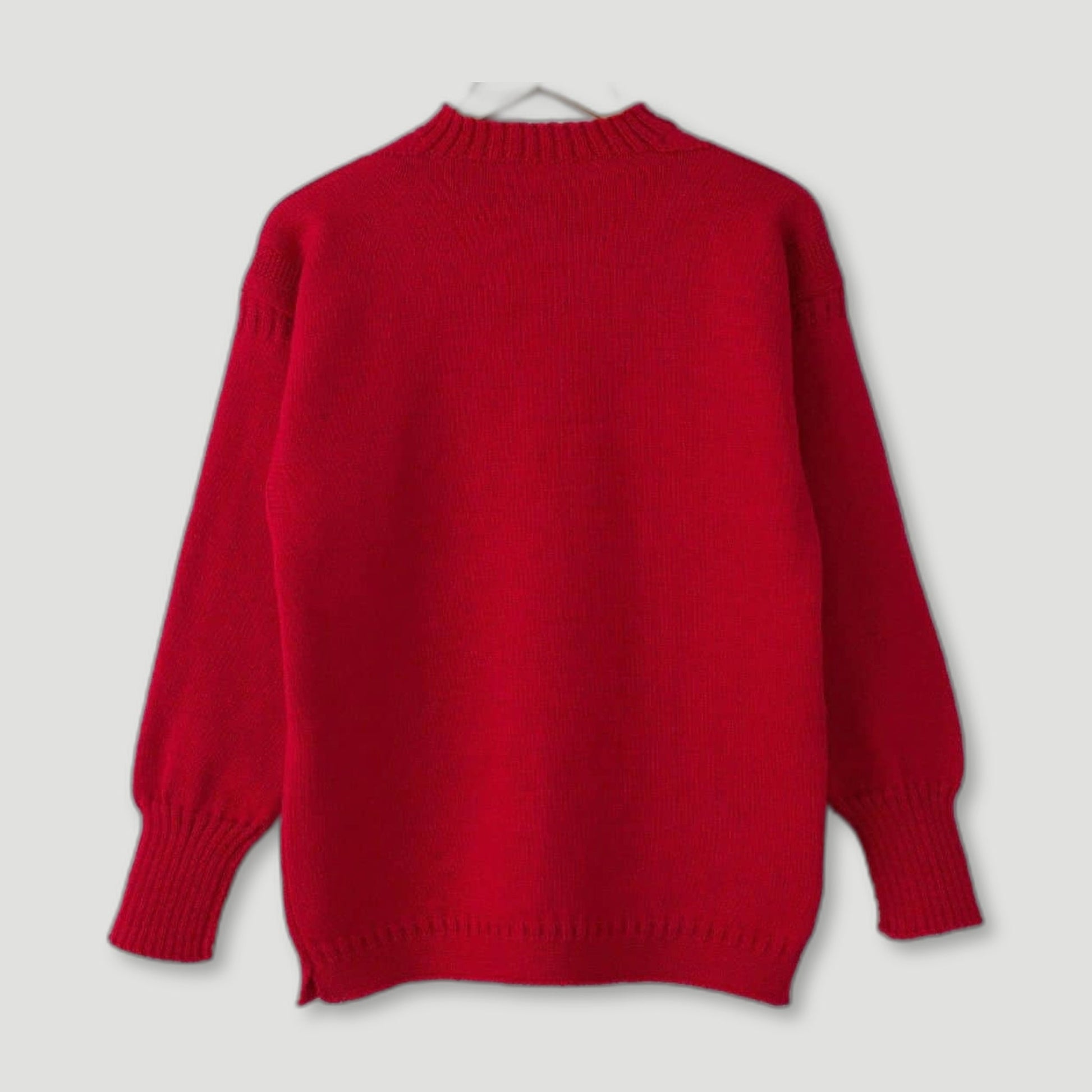 Men's Tartan Red Traditional Guernsey Jumper