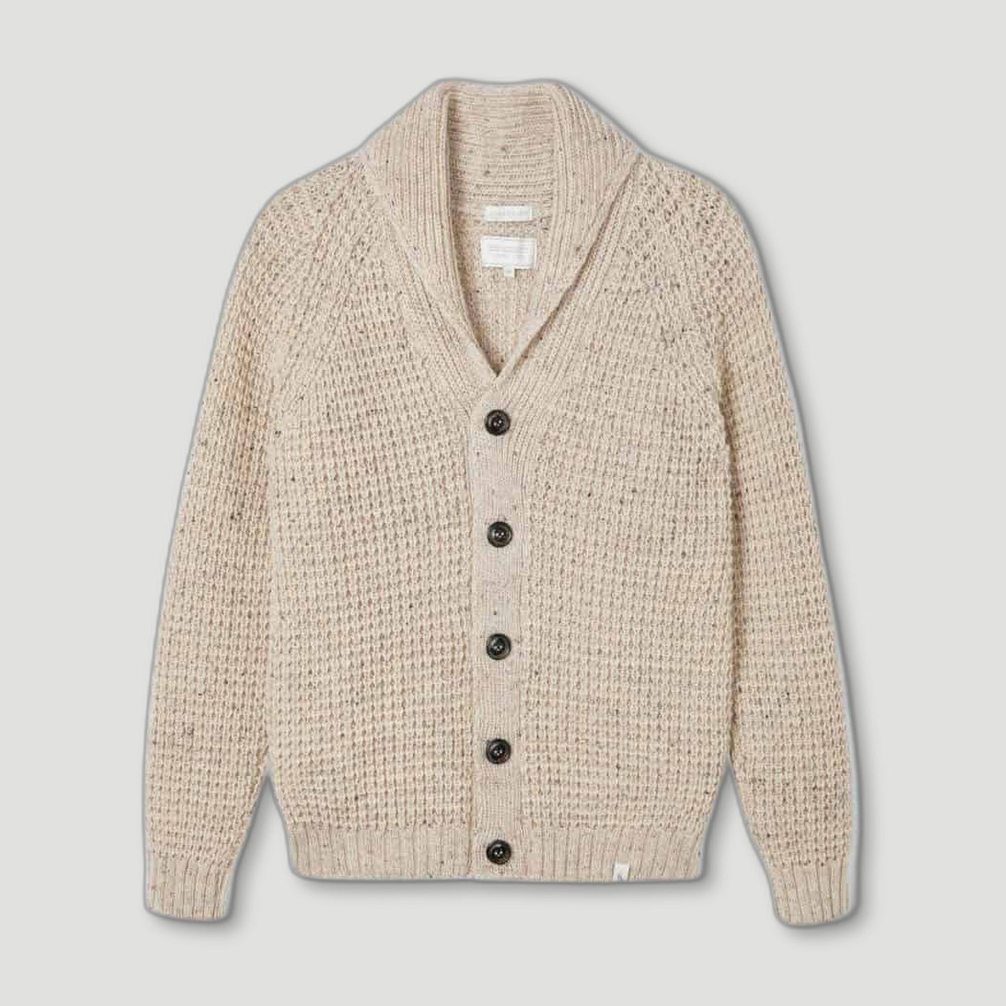 Men's Waffle Shawl Cardigan Skiddaw from Peregrine Clothing - British Made Clothing