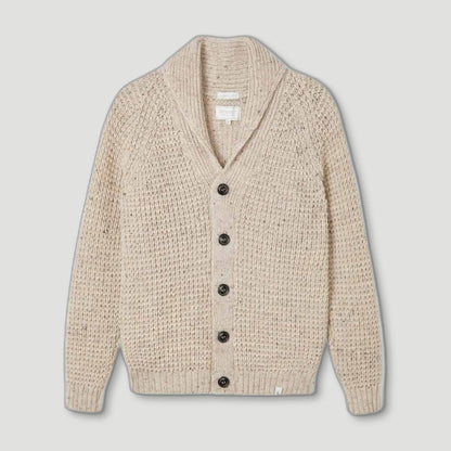 Men's Waffle Shawl Cardigan Skiddaw from Peregrine Clothing - British Made Clothing