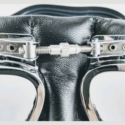 MK49 Classic Motor & Aviator Goggles - Chrome and Black