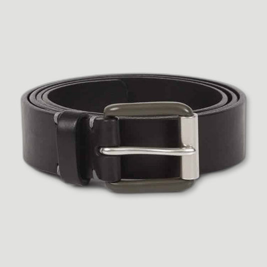 Modernist Belt - Exposed Black/Pewter from Awling - British Made Leather Belts