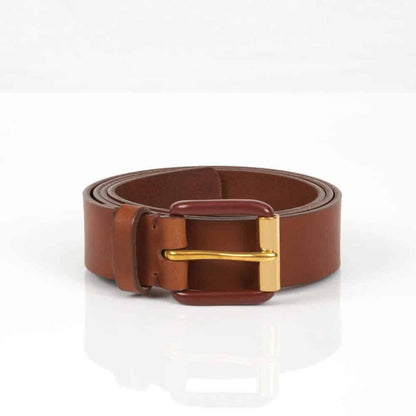 Modernist Belt - Exposed Saddle Brown/Brass