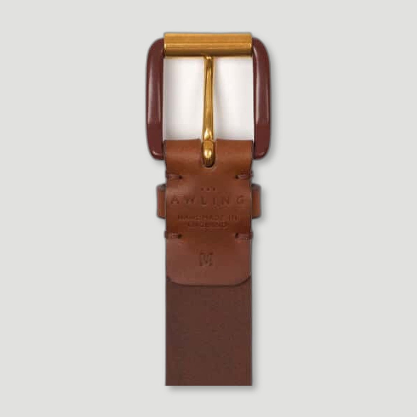 Modernist Belt - Exposed Saddle Brown/Brass