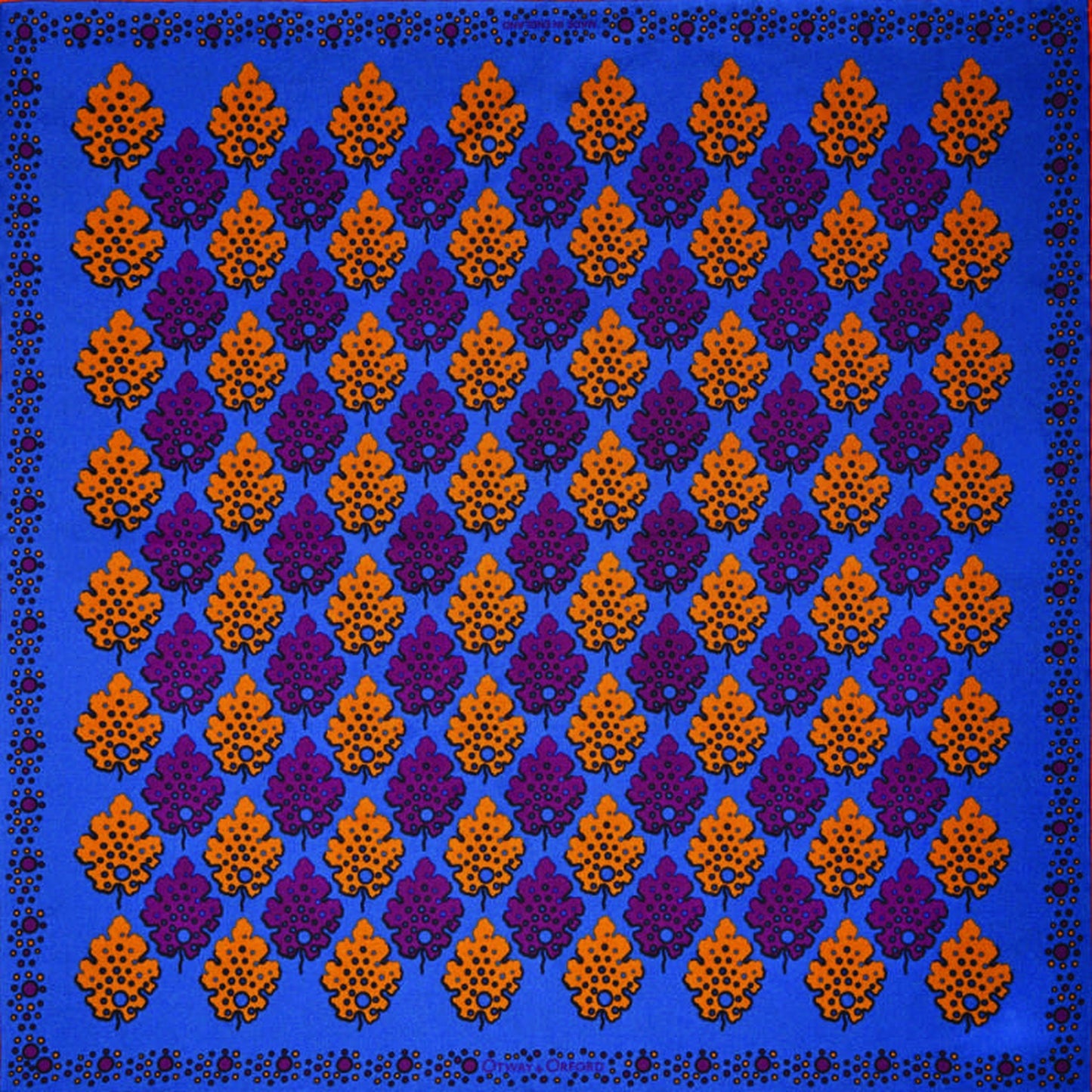 Motif Silk Pocket Square - Blue, Burgundy & Gold