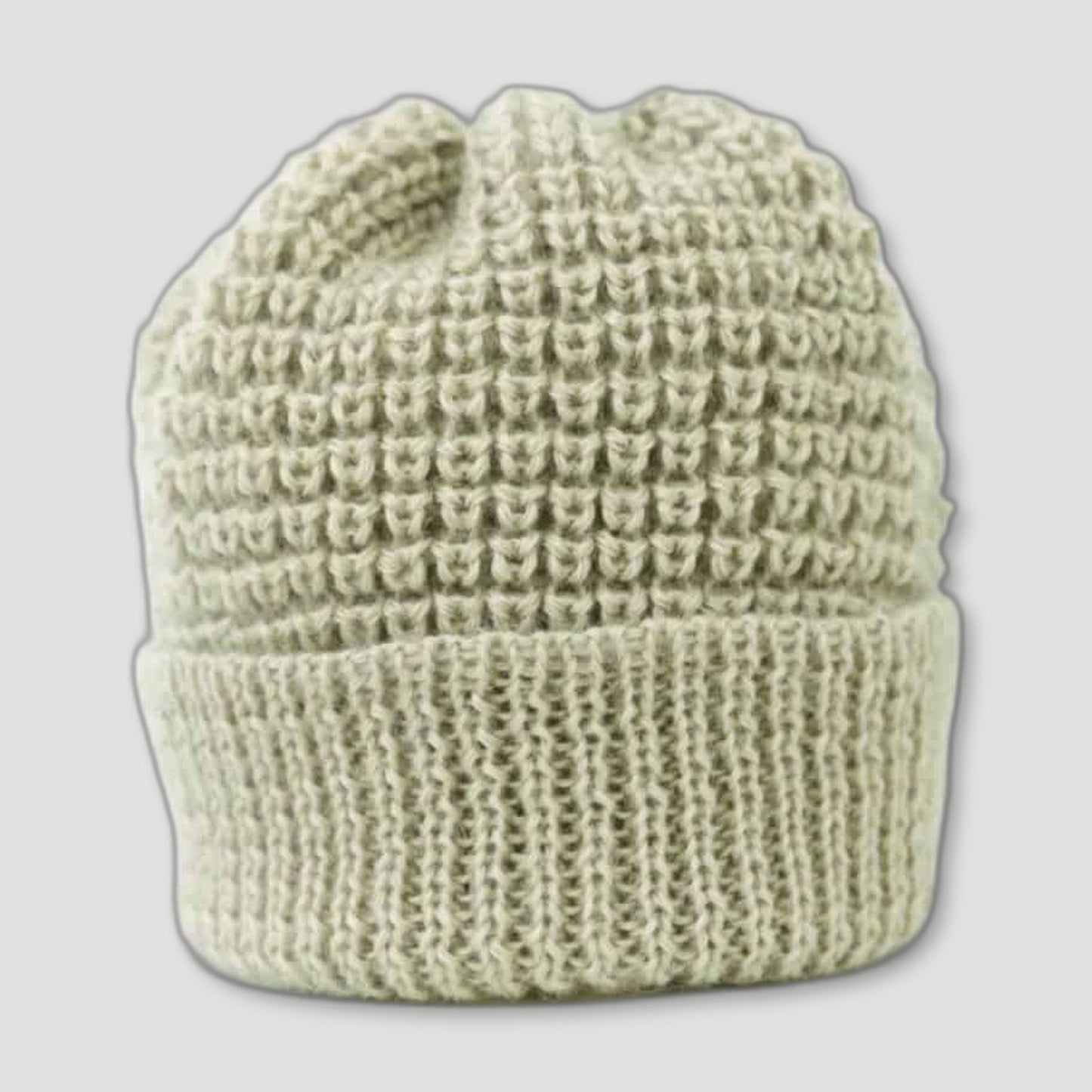 Natural Ecru Beanie from Izzy Lane - British Made Wool Clothing