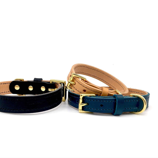 Natural Tan Leather Dog Collar