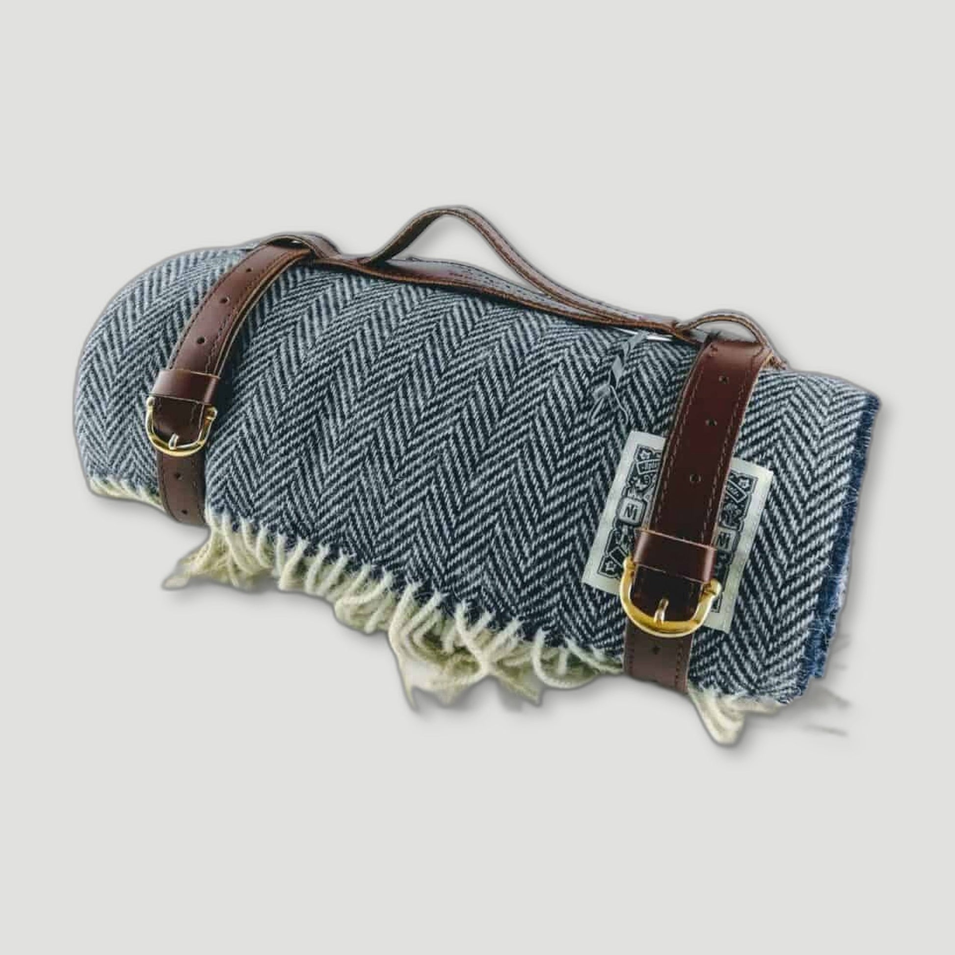 Navy Blue Blanket from Tolly McRae - British Made Wool Blankets