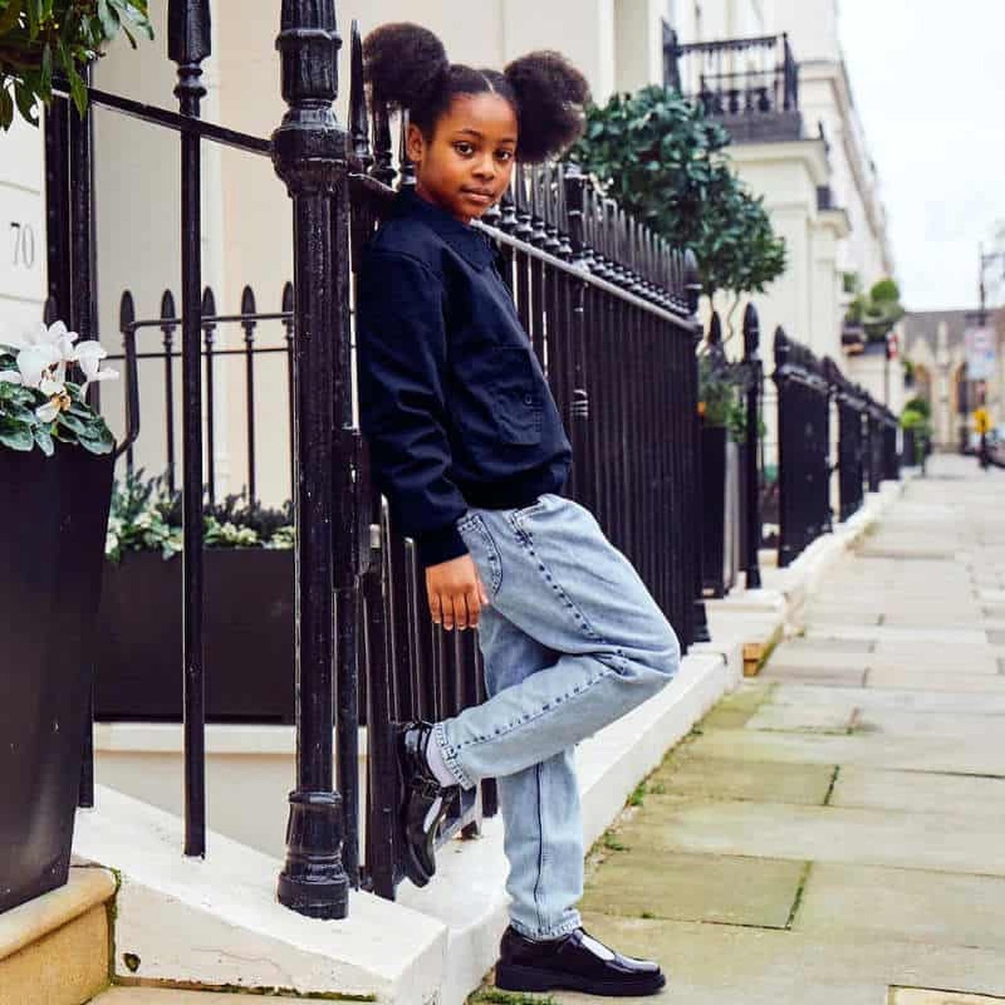 Navy Carnaby Girls Bomber Jacket