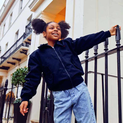Navy Carnaby Girls Bomber Jacket