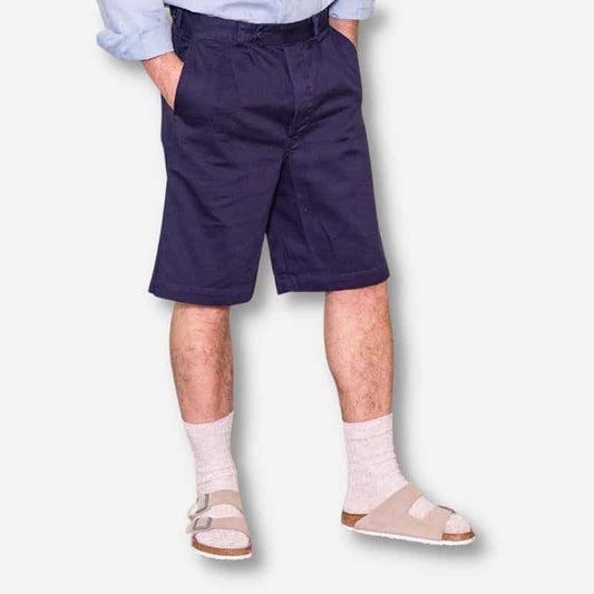 Navy Cotton Drill Shorts