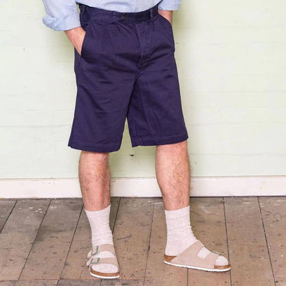 Navy Cotton Drill Shorts