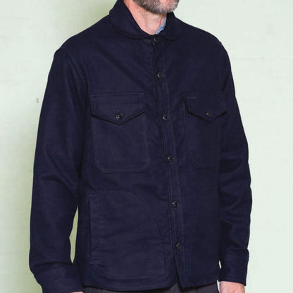 Navy Moleskin Maritime Overshirt