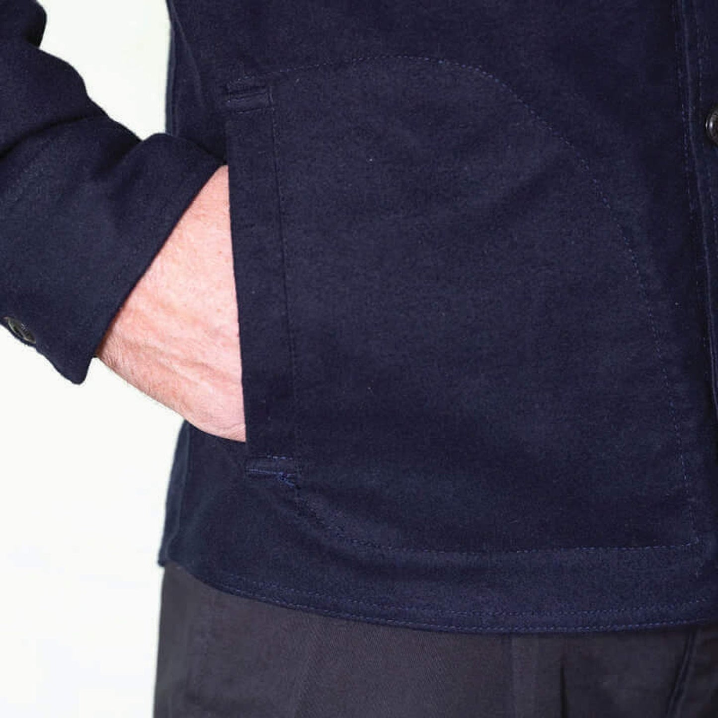 Navy Moleskin Maritime Overshirt