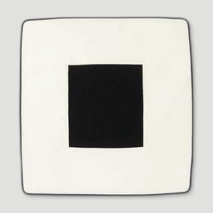 Front view of Nola Linen Cushion - Black from One Nine Eight Five - British Made Homeware
