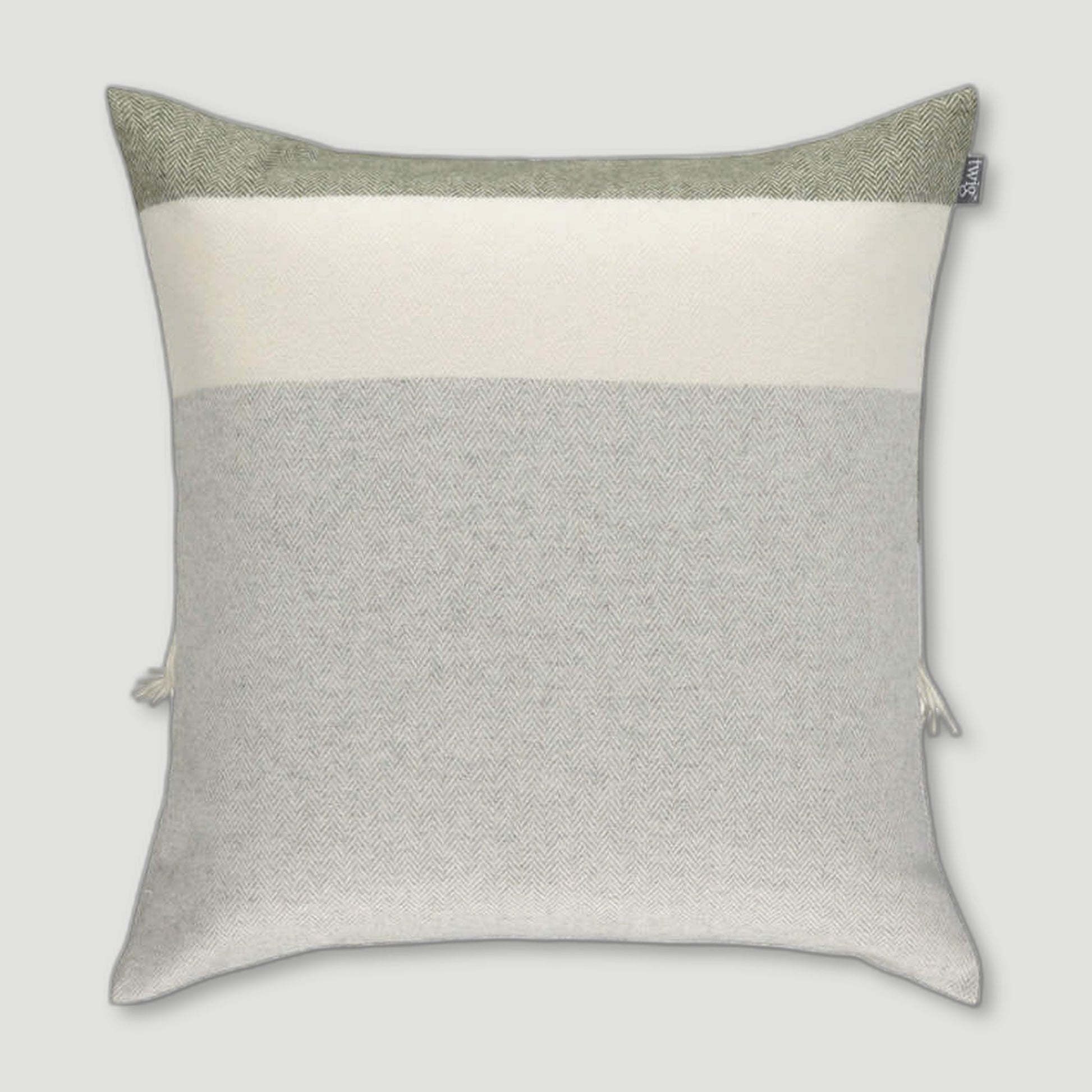 Back view of Nordic Cushion from Twig - British Made Wool Throws