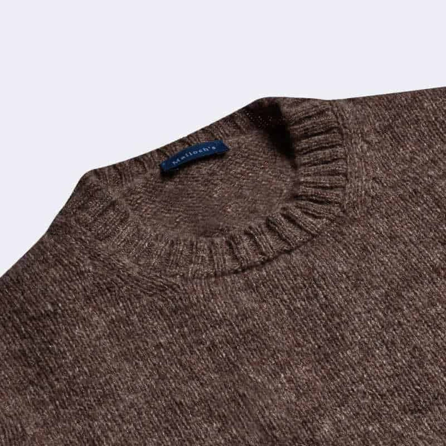 Nutmeg Wreay Shetland Wool Crew Neck