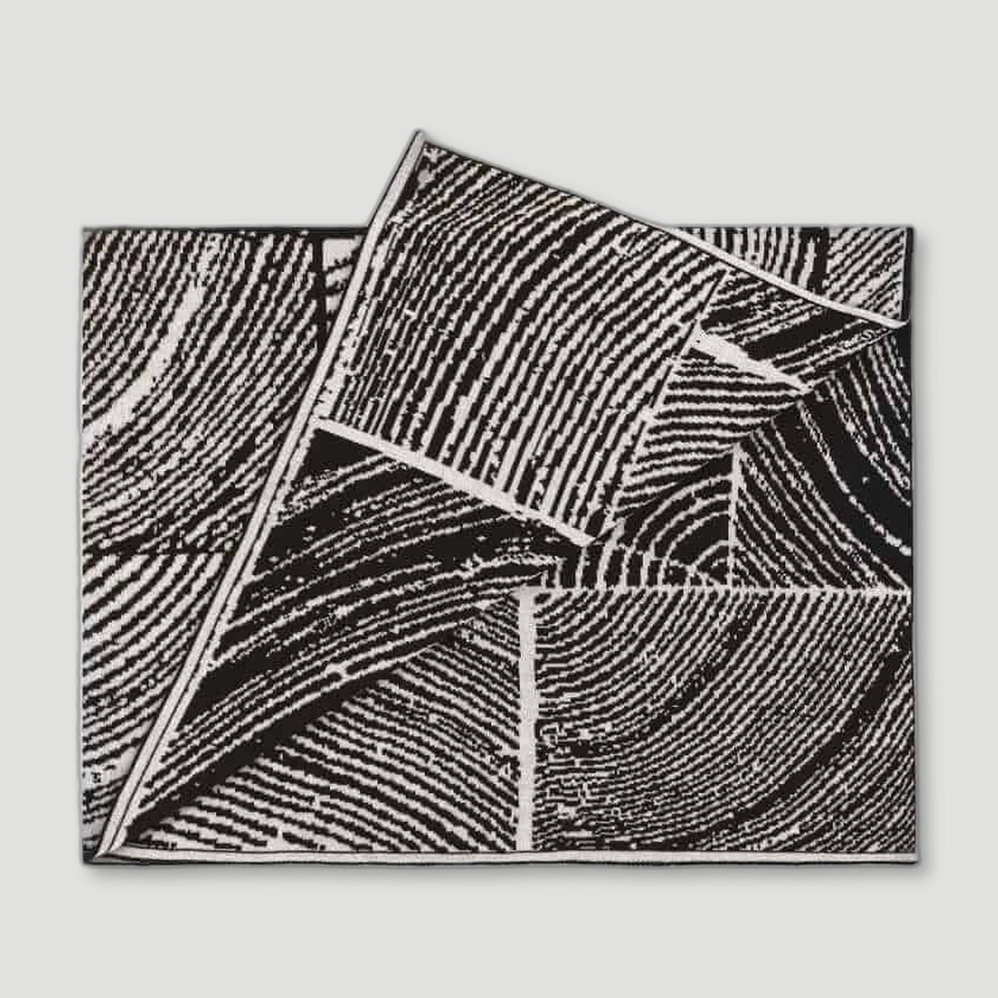 Off-White Wood Block Throw from Ambar Living - British Made Homeware