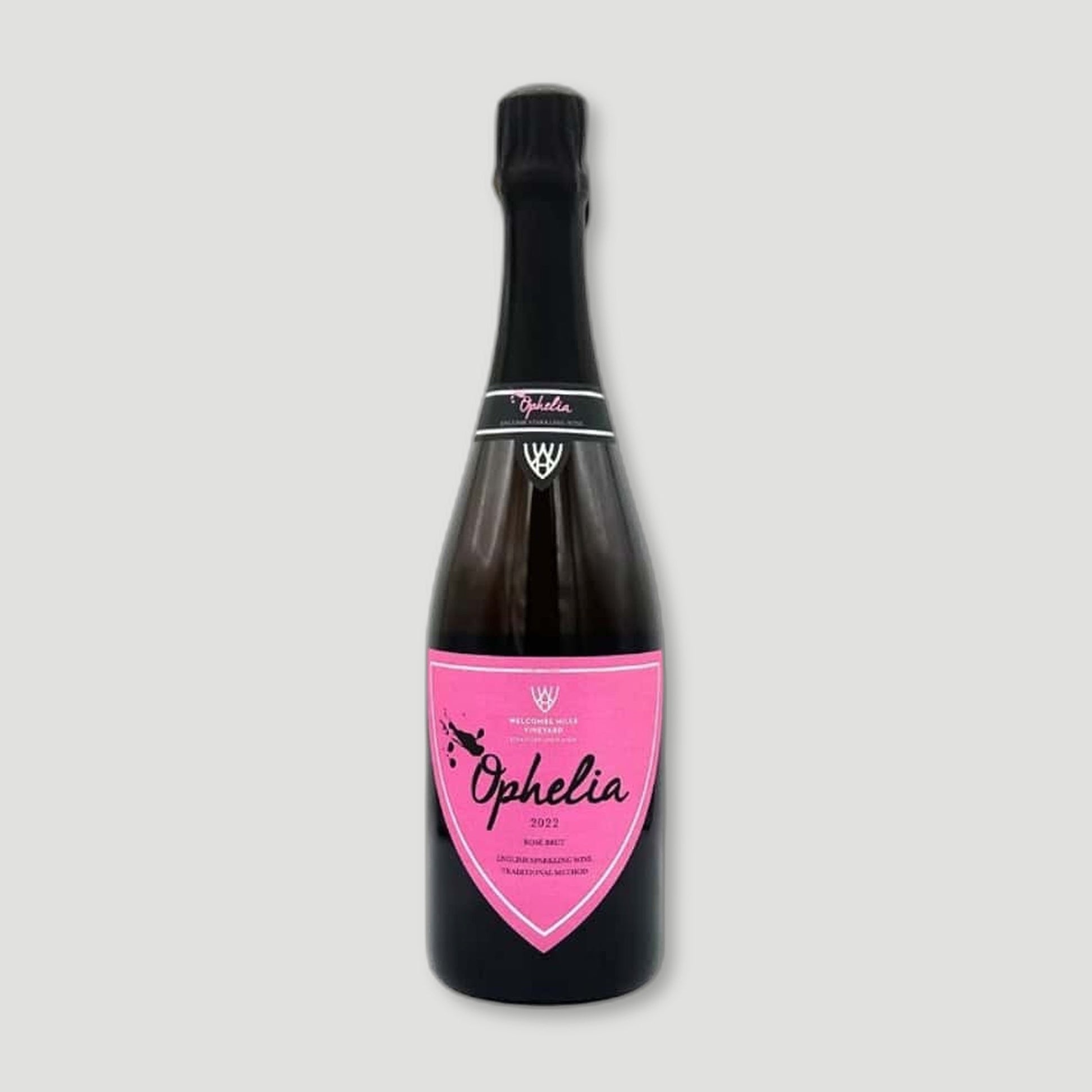Ophelia 2022 Rose Brut English Sparkling Wine from Welcombe Hills Vineyard - British Made Sparkling Wine